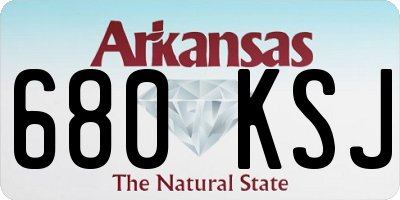 AR license plate 680KSJ