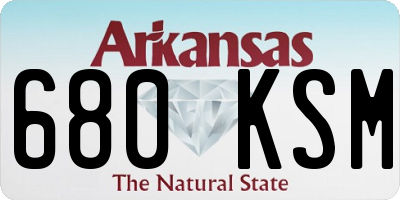 AR license plate 680KSM