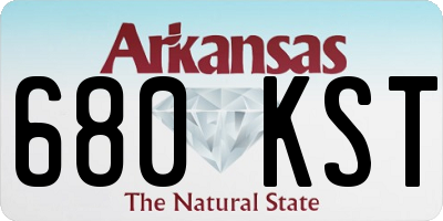 AR license plate 680KST