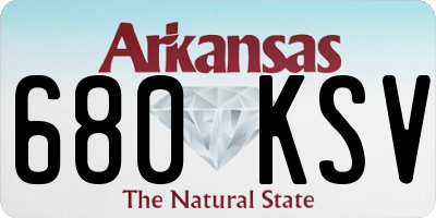 AR license plate 680KSV