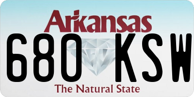 AR license plate 680KSW