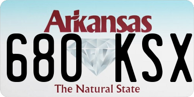 AR license plate 680KSX