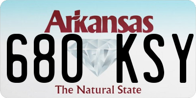 AR license plate 680KSY