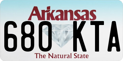 AR license plate 680KTA