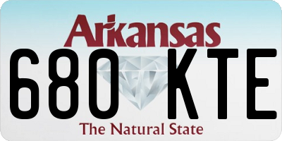 AR license plate 680KTE