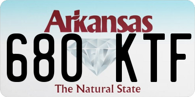 AR license plate 680KTF