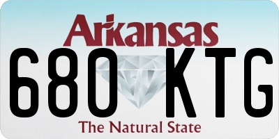 AR license plate 680KTG