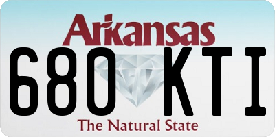 AR license plate 680KTI