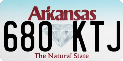 AR license plate 680KTJ