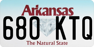 AR license plate 680KTQ