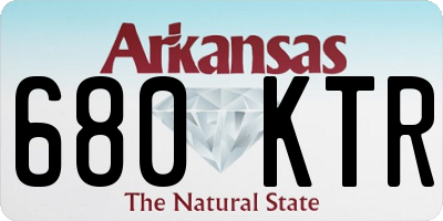 AR license plate 680KTR