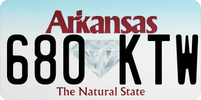 AR license plate 680KTW