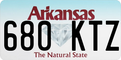 AR license plate 680KTZ