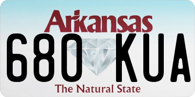 AR license plate 680KUA