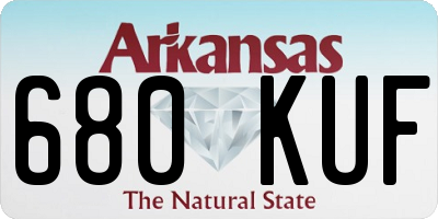 AR license plate 680KUF