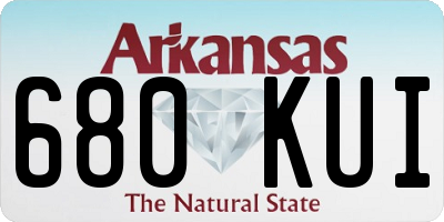 AR license plate 680KUI