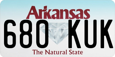 AR license plate 680KUK