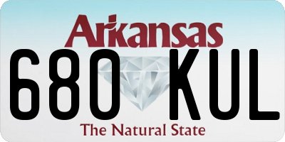 AR license plate 680KUL