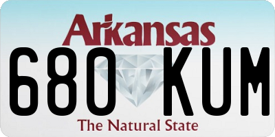 AR license plate 680KUM