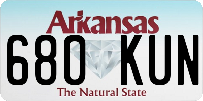 AR license plate 680KUN