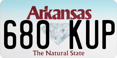 AR license plate 680KUP