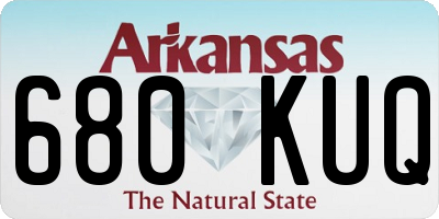 AR license plate 680KUQ