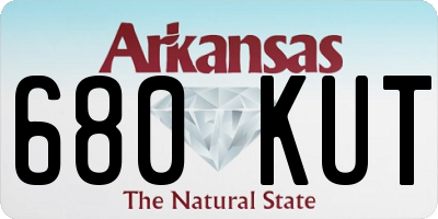 AR license plate 680KUT
