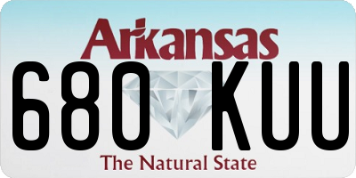 AR license plate 680KUU