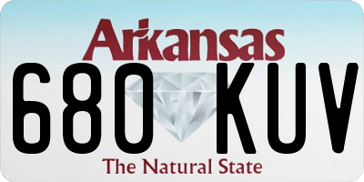 AR license plate 680KUV