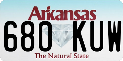AR license plate 680KUW