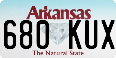 AR license plate 680KUX