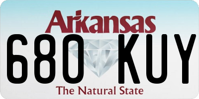 AR license plate 680KUY