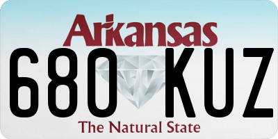 AR license plate 680KUZ