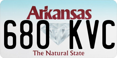 AR license plate 680KVC