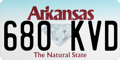 AR license plate 680KVD
