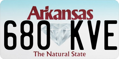 AR license plate 680KVE