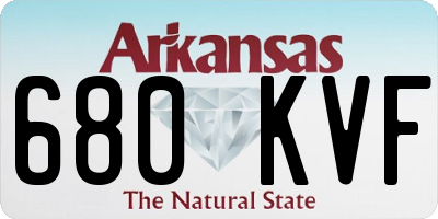 AR license plate 680KVF