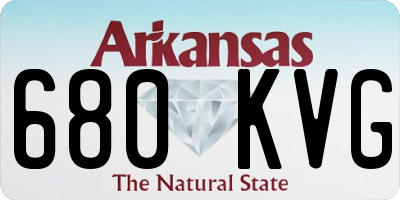 AR license plate 680KVG