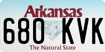 AR license plate 680KVK