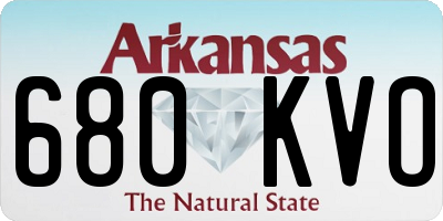 AR license plate 680KVO