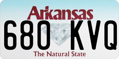 AR license plate 680KVQ