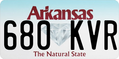 AR license plate 680KVR