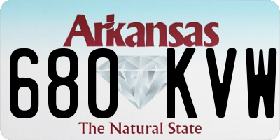 AR license plate 680KVW