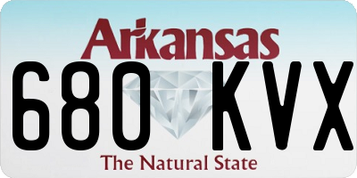 AR license plate 680KVX