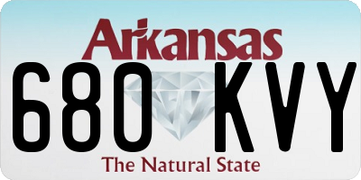 AR license plate 680KVY