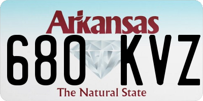 AR license plate 680KVZ