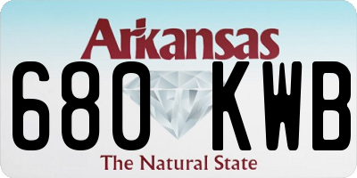 AR license plate 680KWB
