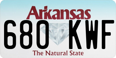 AR license plate 680KWF