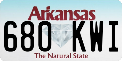 AR license plate 680KWI