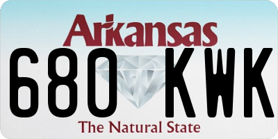 AR license plate 680KWK